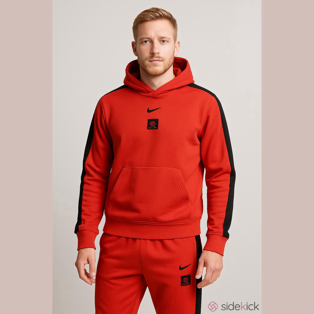NWOT Men's Nike Chicago Bulls Tracksuit Set Red/Black Hoodie & Pants Size S